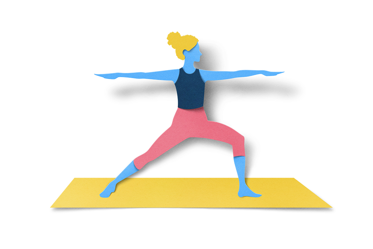 Illustration of a woman doing yoga